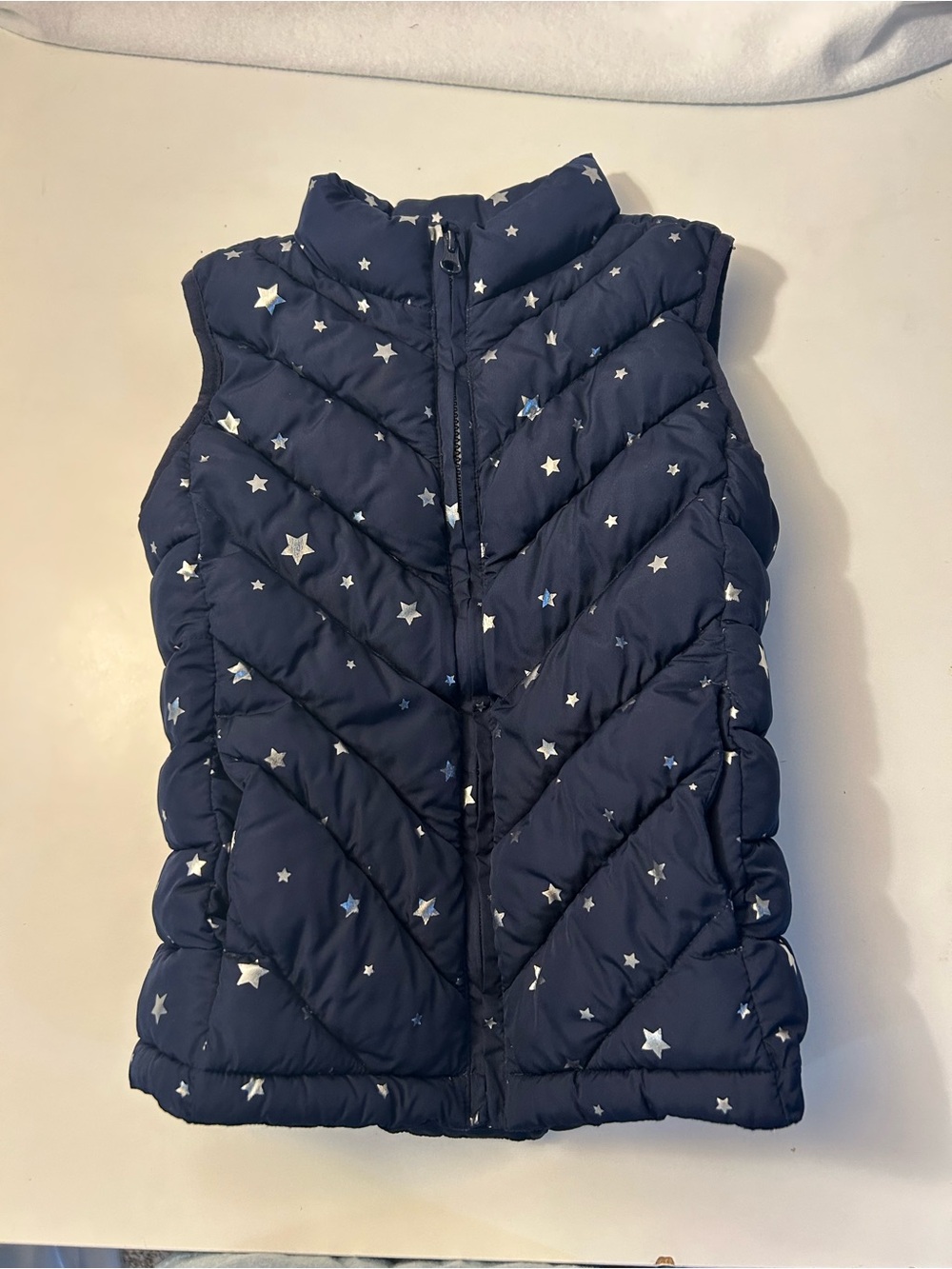 GAP Kids Navy Star Print Puffer Vest